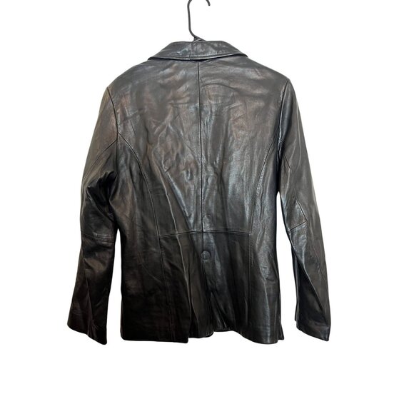 Wilsons Leather Pelle Studio Black Genuine Leather Jacket M - Picture 3 of 9